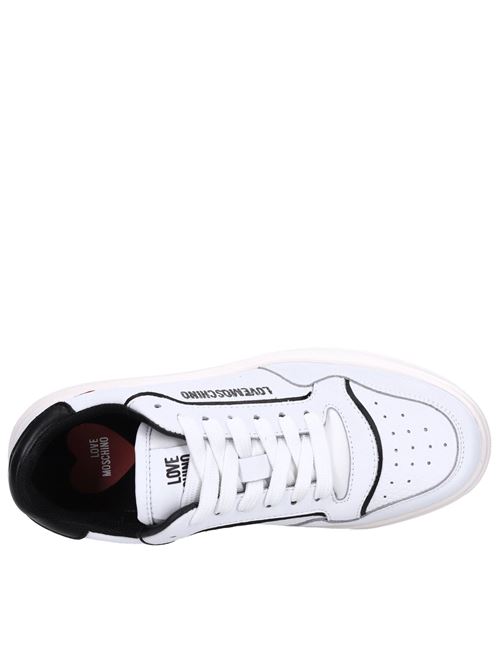 Sneakers in pelle e tessuto LOVE MOSCHINO | JA15144G1LJC110ABIANCO-NERO